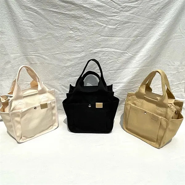 Travel Leisure Canvas Tote Bag Personal Item Book Handbag