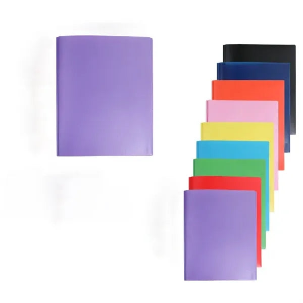 Plastic Folders with Pockets and Prongs for Office, School