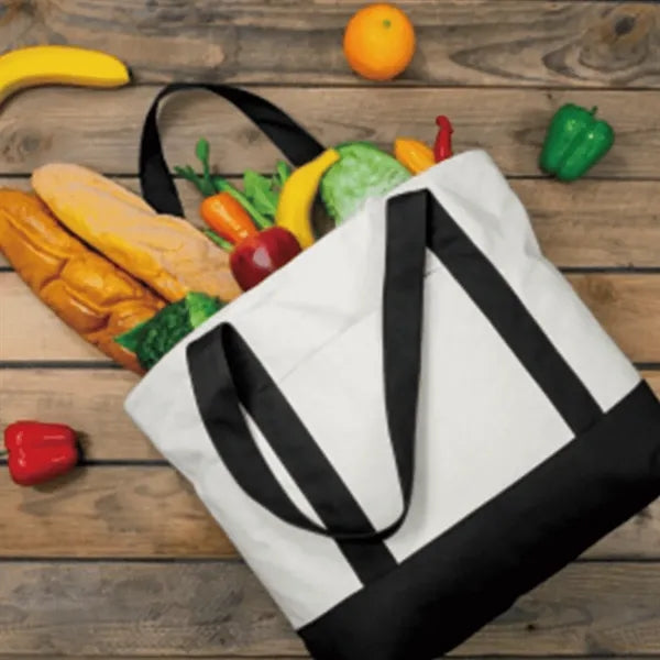 Daily Stylish Canvas Tote Bag With An External Pocket