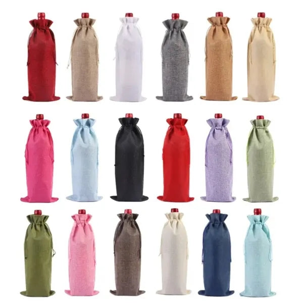 Burlap Wine Bags
