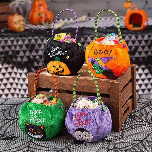 Halloween Trick or Treat Non-Woven Candy Pumpkin Bag