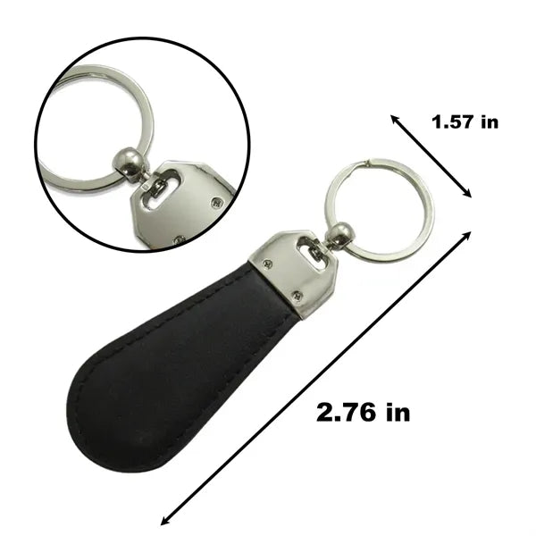Key Ring Chain Holder With Black PU