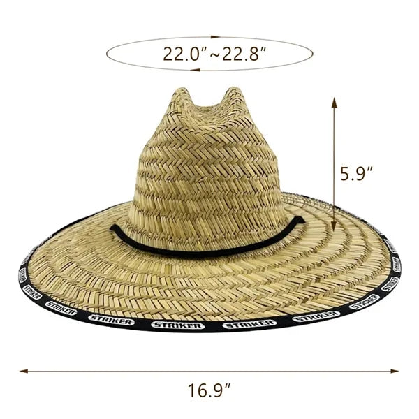 Outdoor Hollow Straw Large Brim Beach Lifeguard Hat