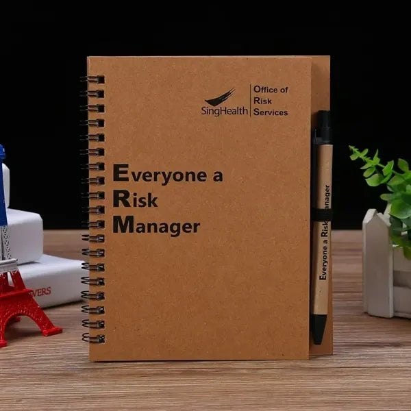 5" x 7" Spiral Notebook With Pen