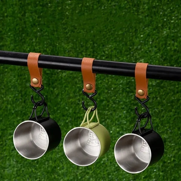 12oz Stainless Steel Mug Folding Travel Camp Cup With S Hook