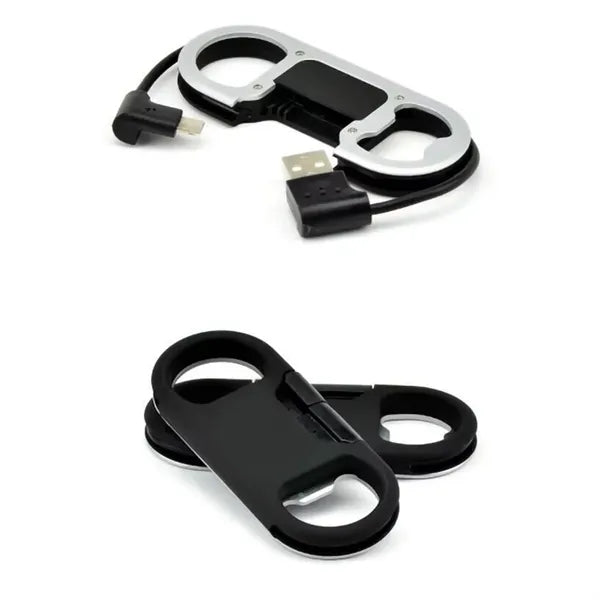 Bottle Opener Keychain with Charging Cable