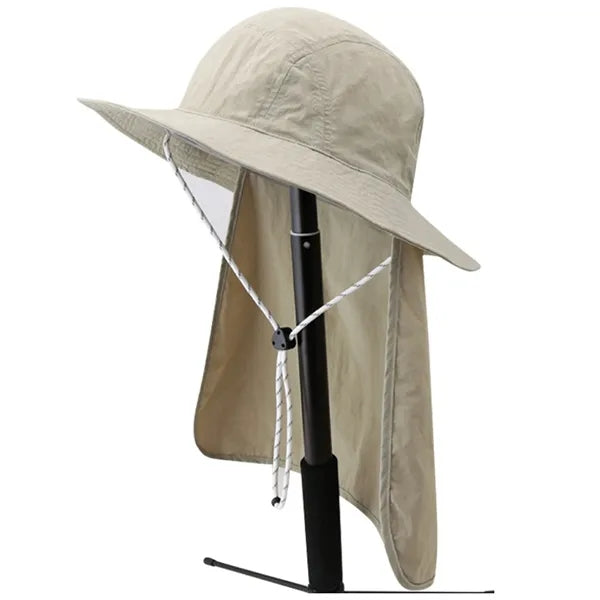 Wide Brim Sun Hat With With Neck Flap