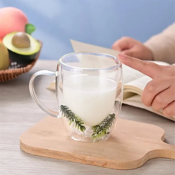 350Ml Double Walled Glass Mug