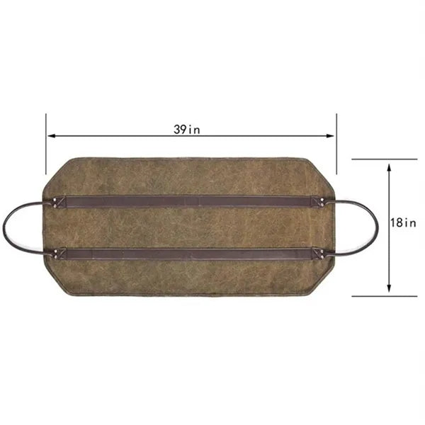 Durable Canvas Firewood Carrying Bag Customizable