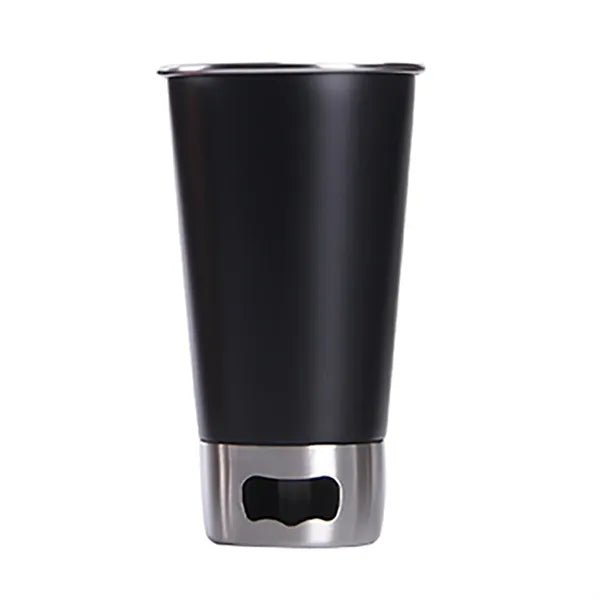 17 Oz. Beer Pint Stainless Steel Cup with Opener