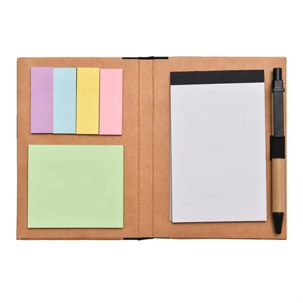 Recycled Solar Calculator with Pen, Notepad and Flags