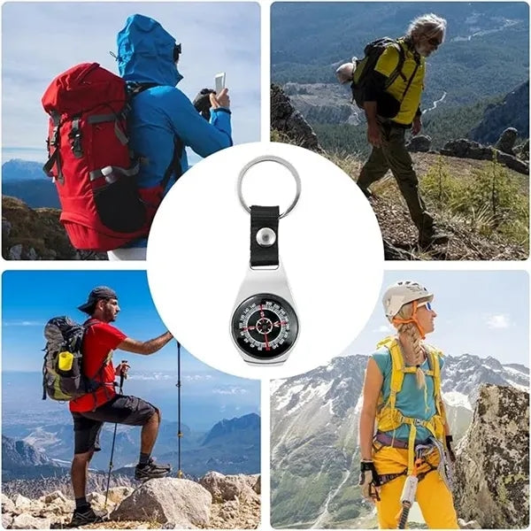 Durable Portable Sturdy Lightweight Camping Compass Keychain