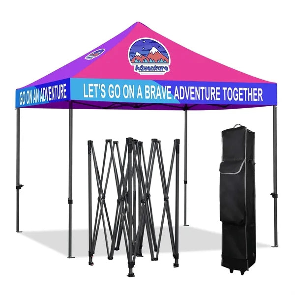 10' Heavy Duty Steel Pop Up Canopy w/600 Denier Polyester