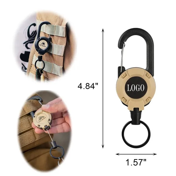 Outdoor Plastic Retractable Keychain Buckle