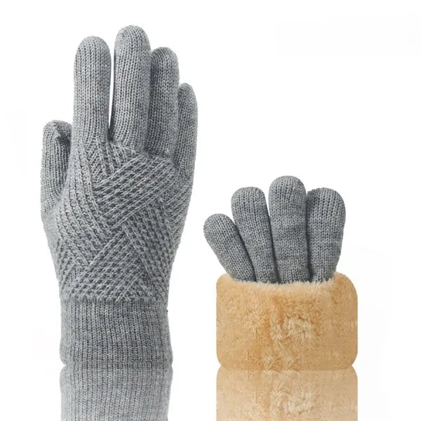Plush Knitted Gloves