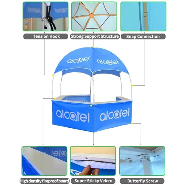 Printing Advertising Trade Show Hexagon Kiosk Tent