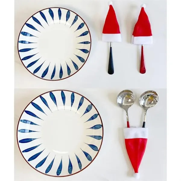 Santa Hat Fork Spoon Knife Storage Bag