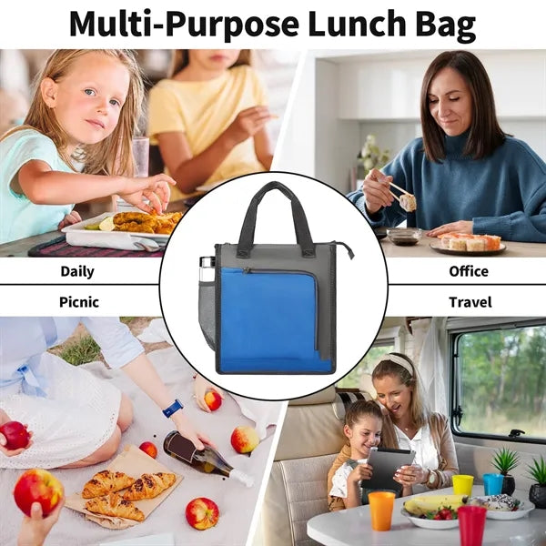 Oxford Cloth Insulated Lunch Tote Bag