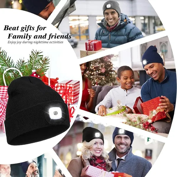 LED Flashlight Beanie Hat Headlamp Cap