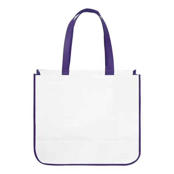 Full Color Laminated Curved Bottom Shopping Tote Bag