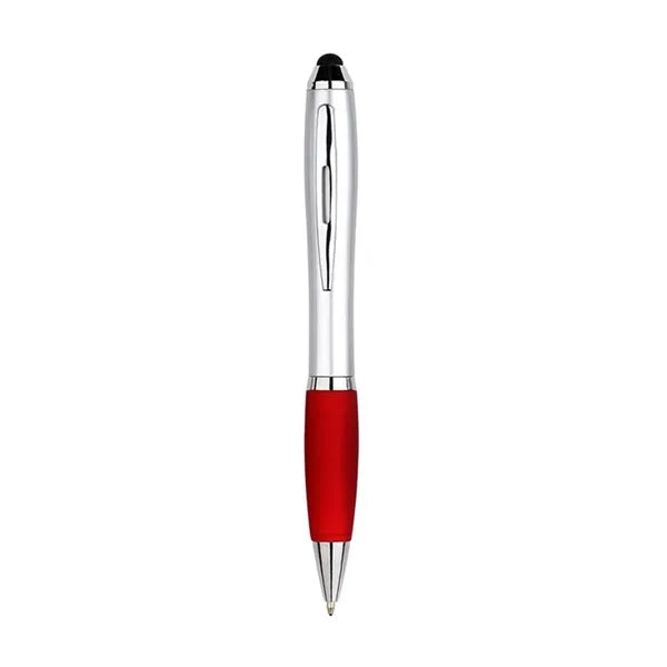 2-in-1 Touchscreen Ballpoint Click Pens Rubber Grip