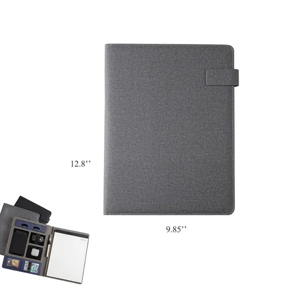 Mutifunctional Pu Padfolio Folder With Phone Stand