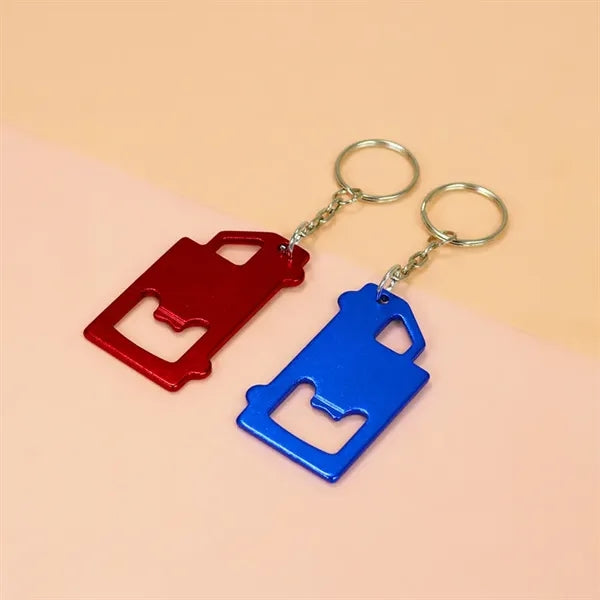 Truck Shape Bottle Opener Keychain