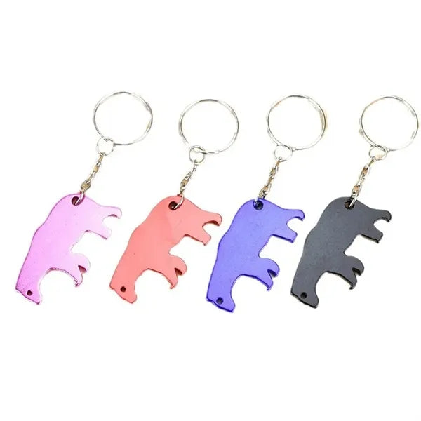 Bear Shape Bottle Opener Keychain