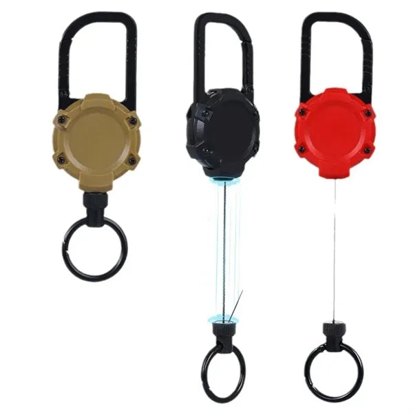 Magnetic Retractable Keyring with Carabiner