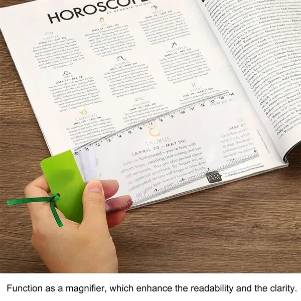 Bookmark Magnifier with Ruler