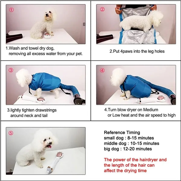 Quick Pet Hair Drying Bag