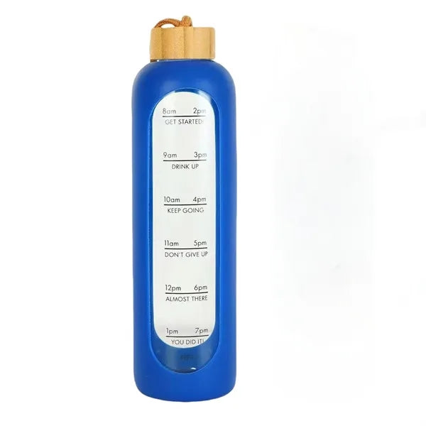 34oz Glass Water Bottle With Silicone Sleeve