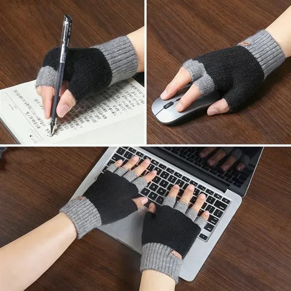 Warm Knitted Fingerless Gloves