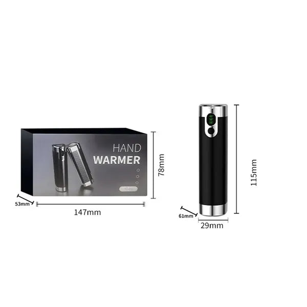 Split Magnetic Hand Warmer Power With Flashlight