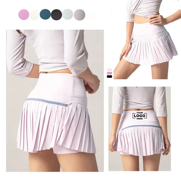 Pleated Tennis Skirt with Pockets Shorts