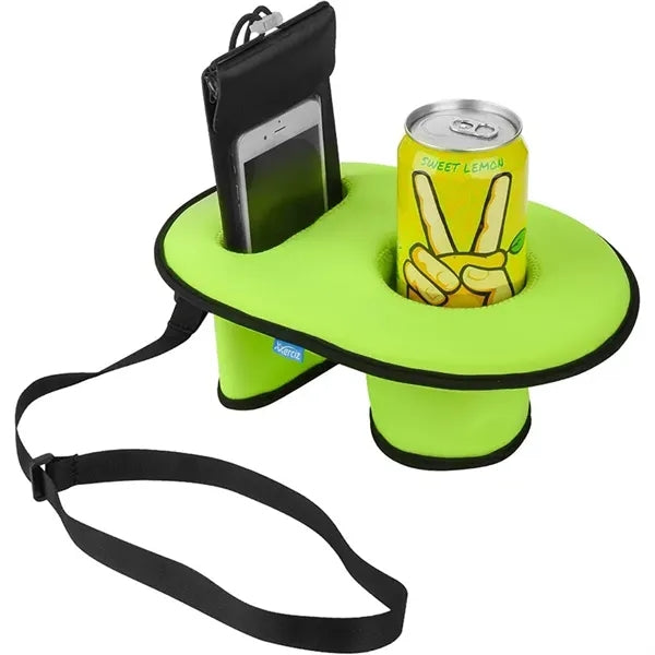 Floating Drink Holder with Beverage Float and Cell Phone