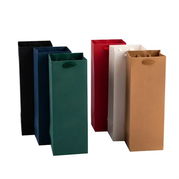 Kraft Paper Wine Tote Gift Bag