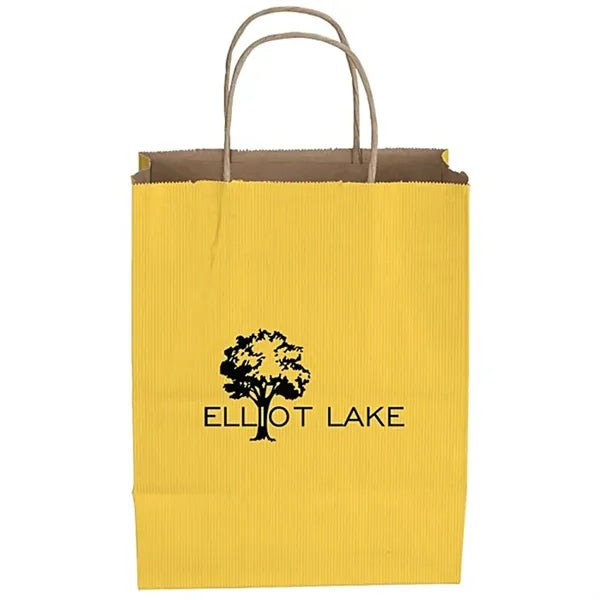 Tonal Striped Matte Paper Bag
