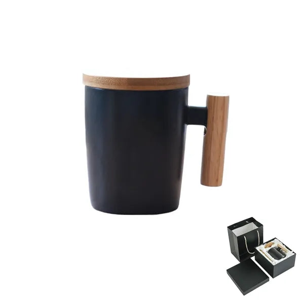 Ceramic Mug With Wooden Handle