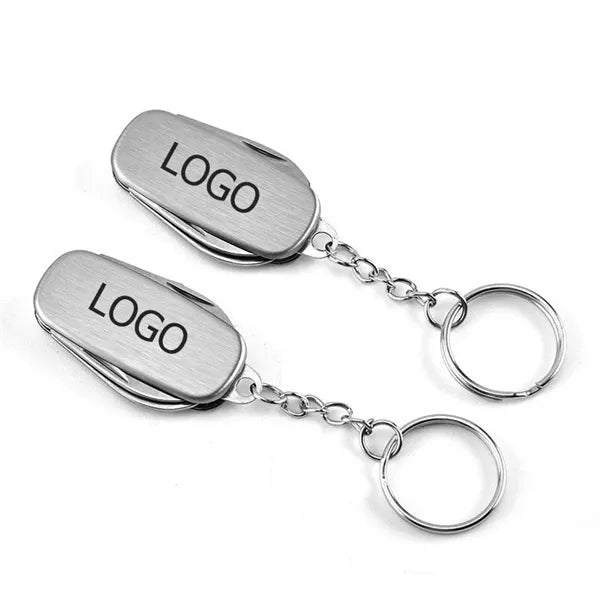 4-in-1 Stainless Steel Foldable Pocket Knives Keychain