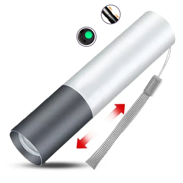 Outdoor Rechargeable Mini Zoom Flashlight