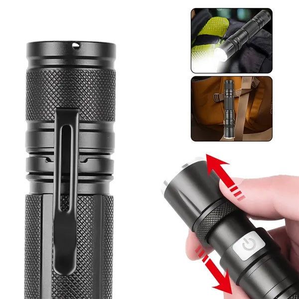 Flashlight W/ Pen Clip