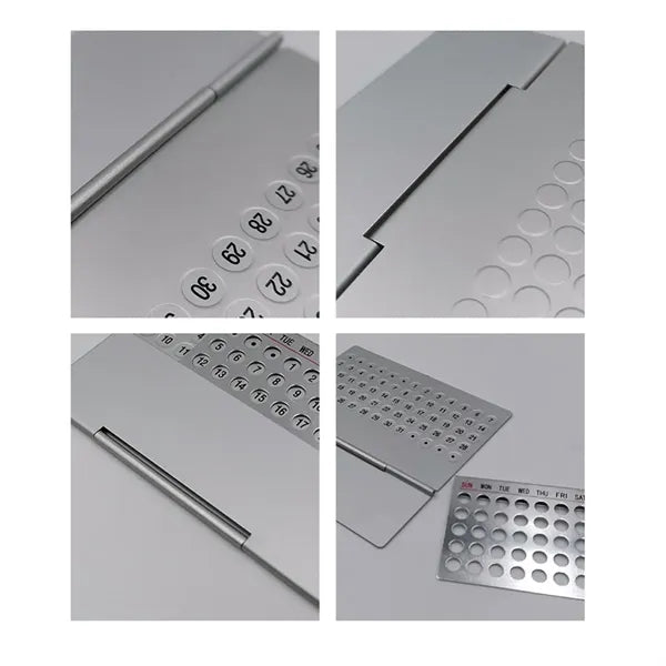 Creative Aluminum Alloy Metal Table Calendars
