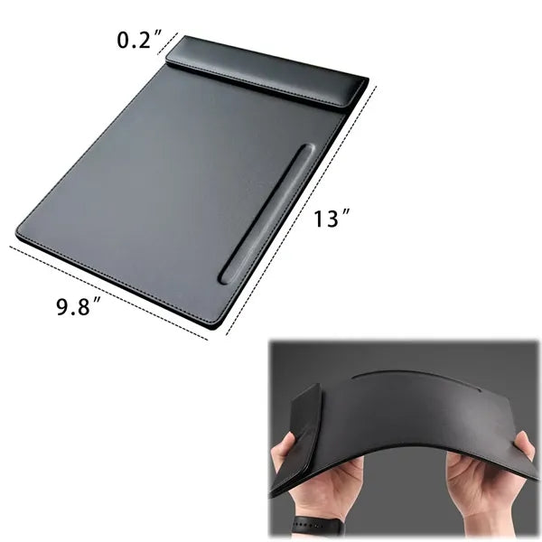 A4 PU Leather Office Magnetic Clipboard