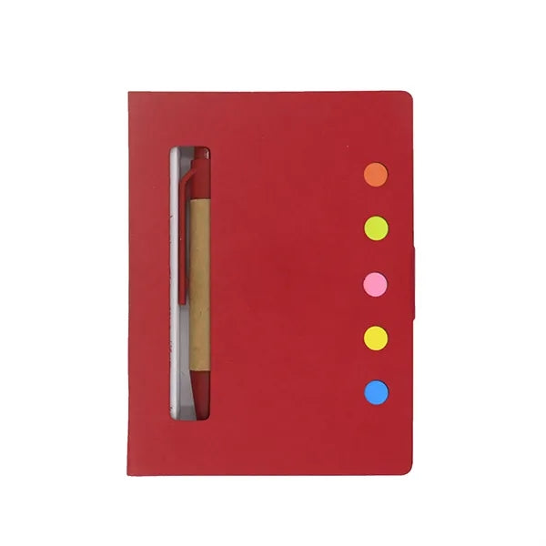 Sticky Notes Notebook with Pen Lined Notepad Set