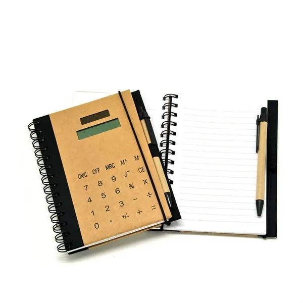 Solar Calculator Diary with Pen Set Eco-friendly