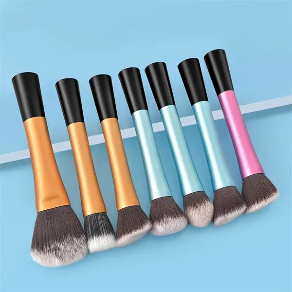 7 Pcs Metal Makeup Brush Set Beauty Cosmetics Tools Kit