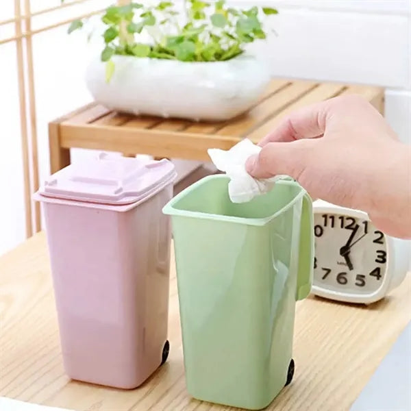 Compact Multi-Purpose Desktop Bedside Trash Bin