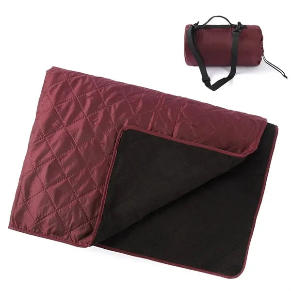 Water Resistant Quilted Fleece Polyester Stadium Blanket