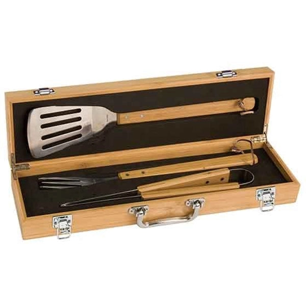 BBQ Set in Eco-Friendly Bamboo Case